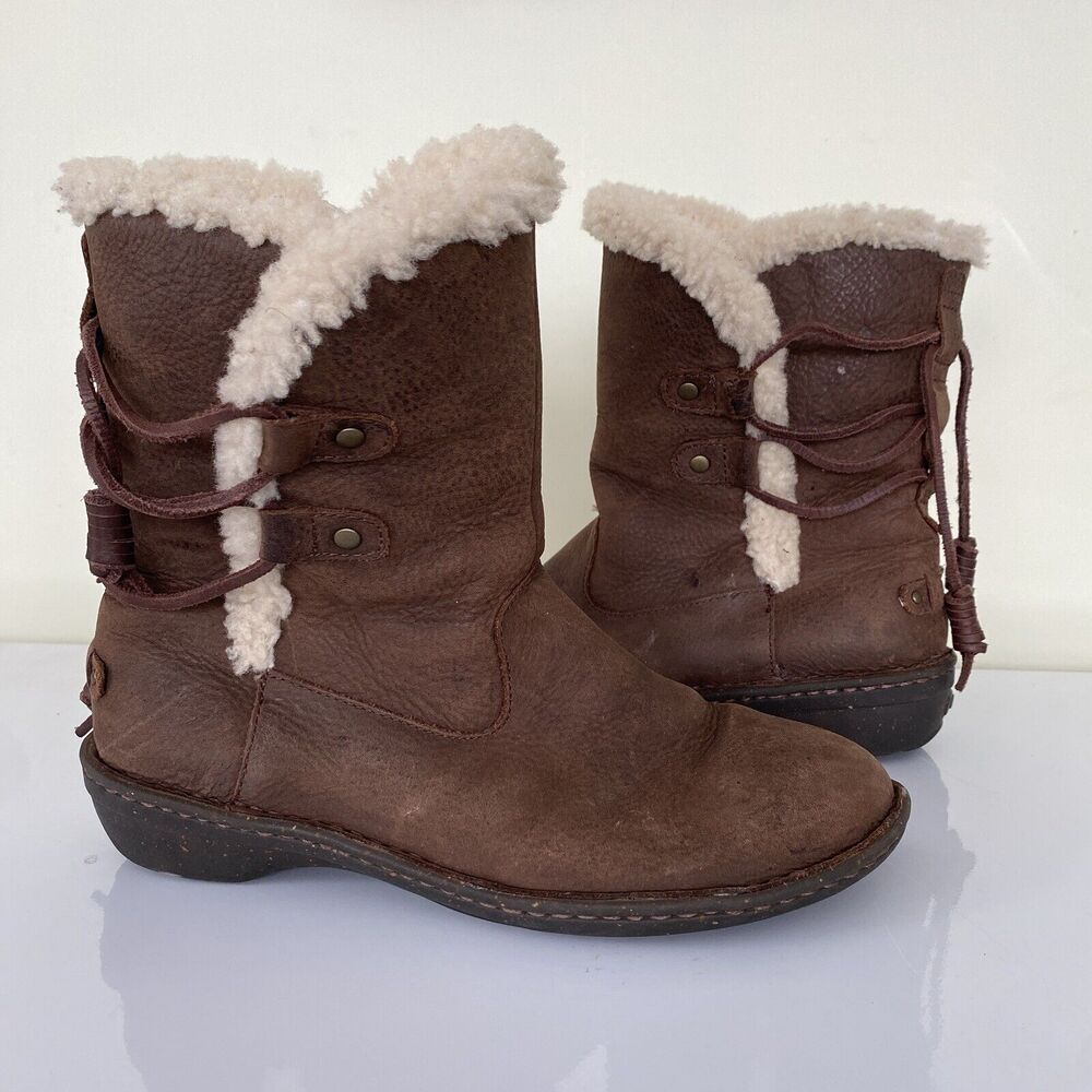 Ugg‎ Boots Size 9 Akadia Brown Shearling Lined Winter Boho Cabincore Classic